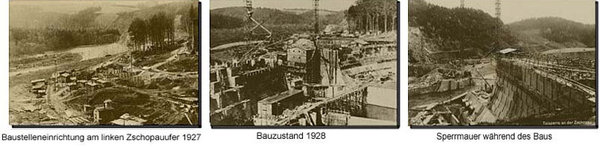 historisches Bild von der Talsperre